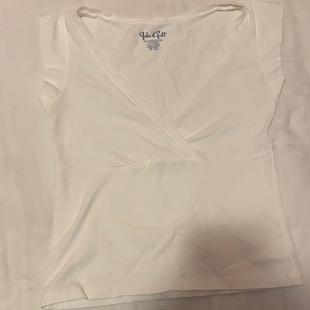 Brandy Melville White Wrap Top
